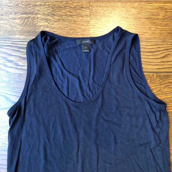 j Crew navy blue tank top. Size small. - Picture 2 of 4
